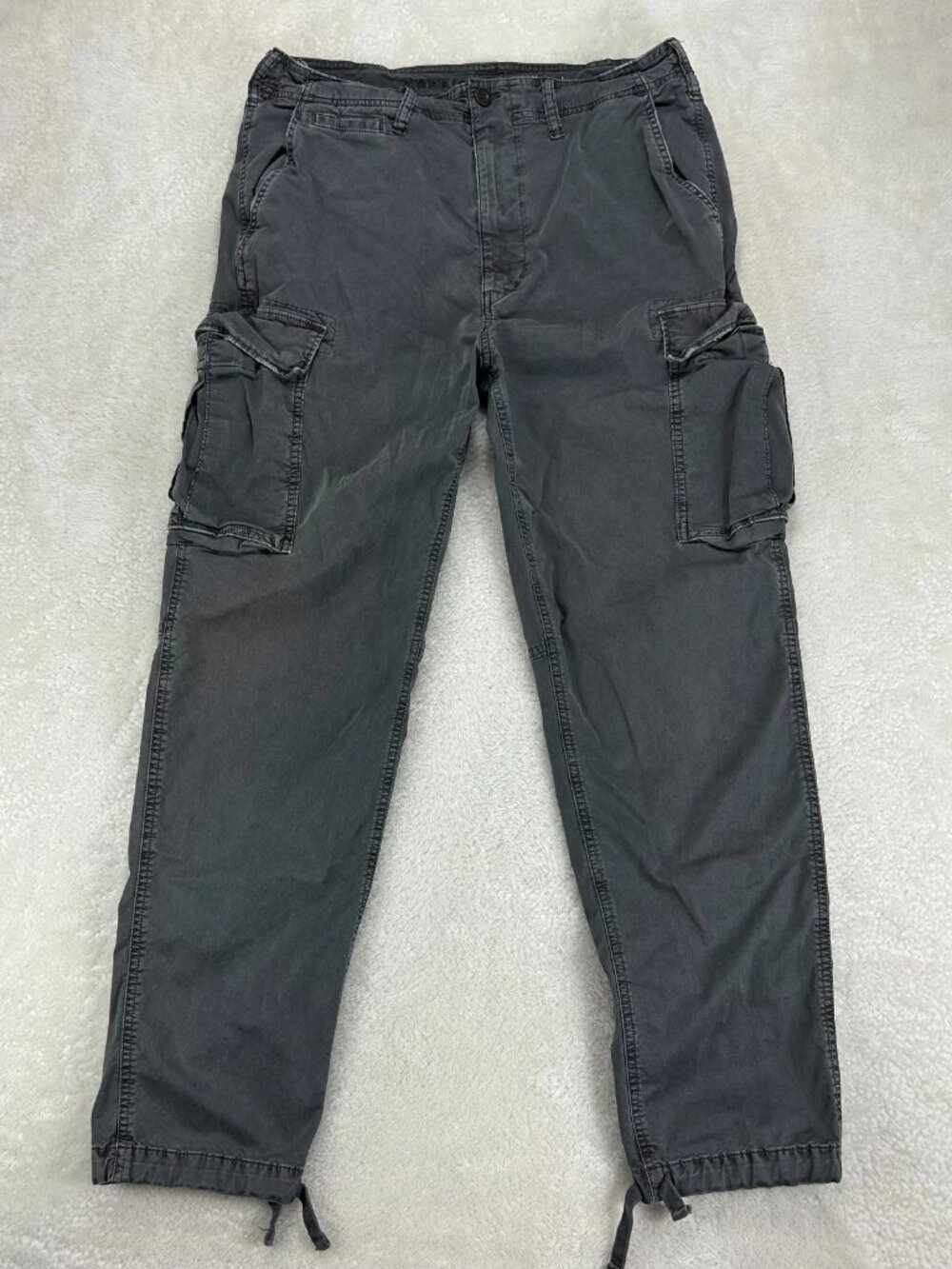 American Eagle Outfitters Flex Cargo Pants Mens 32x32 Black Straight Leg Outdoor